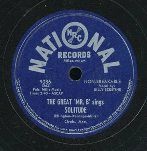 78tk-vocal-NATIONAL 9086-Billy Eckstine-(Solitude/I do -do you) - Imagen 1 de 2