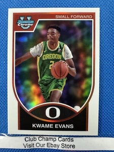 2024 07B-16 Kwame Evans Bowman Chrome B-Ball 2007-08 Bowman insert Oregon - Picture 1 of 2