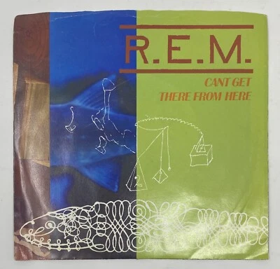 R.E.M. “Can’t Get There From Here”  PROMO 45 Picture Sleeve WLP 7” I.R.S. 1985 - Image 1 of 4