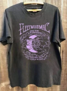 Fleetwood Mac Shirt, Stevie Nicks Sisters Moon Retro Rock Band black Tshirt repr - Picture 1 of 6