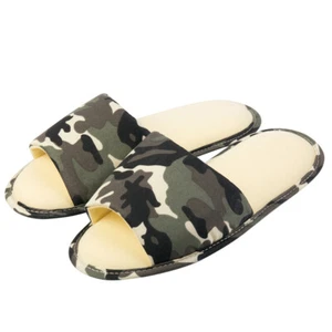 Aerusi Women Camo Slide Open Toe Memory Foam Slippers House Indoor Bedroom Shoes - Picture 1 of 16