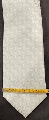 Vintage NECK TIE 100% SILK BARCELONA CRAVETTE GRAY - Image 1 of 3