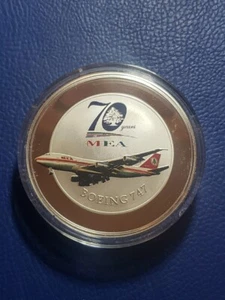 Lebanon 5OZ 155 GRAMS 2015 70 yrs of the MEA LTD Ed Proof Silver Coin BOING 747 - Picture 1 of 2