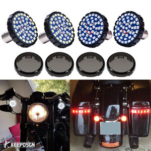 4x LED Turn Signal Brake Blinker Lights 1157 For Harley Davidson Street Glide US
