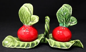 Agitadores de sal y pimienta de rábano Arcadia Ceramics de colección CON CADDY, EN MUY BUENA CONDICIÓN - Imagen 1 de 13