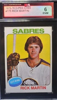 75-76 O-Pee-Chee Rick Martin KSA 6 🚨🚨🚨 Buffalo Sabres  - Image 1 of 2