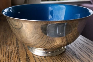 Vintage Reed & Barton #103 türkis Emaille versilbert Sockel Schüssel 6,5" Durchmesser - Bild 1 von 6