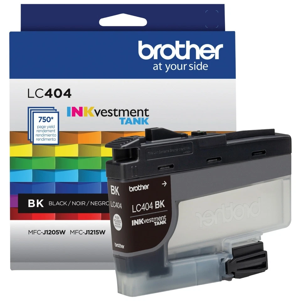 Brother LC404BK Black Ink Cartridge for INKvestment Tank Printers 750 Pages OEM - Image 1 of 1
