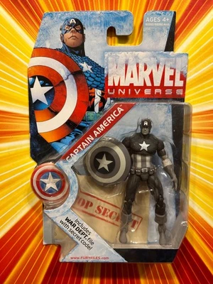 Hasbro Universo Marvel BLANCO Y NEGRO CAPITÁN AMÉRICA SDCC 3.75" 1:18 NUEVO SIN USAR, EN CAJA #00 Foto 1 de 4