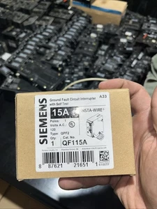 SIEMENS QF115A GROUND FAULT INTERRUPTER (GFCI) CIRCUIT BREAKER (A) - Picture 1 of 3