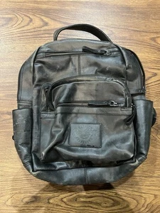 Rawlings Leather Backpack Black Laptop Sleeve NEEDS CONDITIONING - Picture 1 of 4