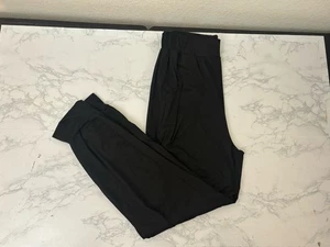 Pantalone donna nero jogger atletico elasticizzato taglia media joggers gamba affusolata - Foto 1 di 5