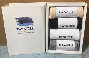 Wernies NO-SHOW BOOT LINE DAMENSOCKEN 4 PAAR HELLBRAUN GRAU SCHWARZ & WEISS GRÖSSE L NEU IM KARTON - Bild 1 von 4