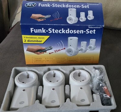 Funk-Steckdosen - Set mit Fernbedienung wie neu - Bild 1 von 4
