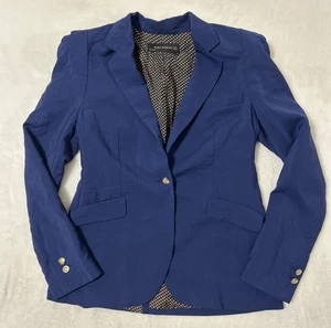 Zara Blazer Jacket One Button Women’s Medium Blue - Picture 1 of 13