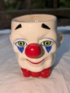 Seltene 80er Jahre Circus von David Straus "Clown" Keramik Kaffeebecher  - Bild 1 von 6