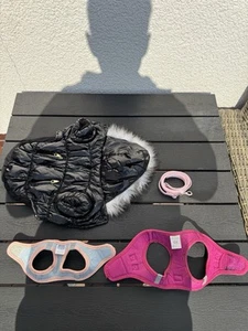 Set Leine Hundegeschirr Curli XS 33,9 - 38,2 cm rosa AniOne 24 - 28 cm Hellblau - Bild 1 von 13