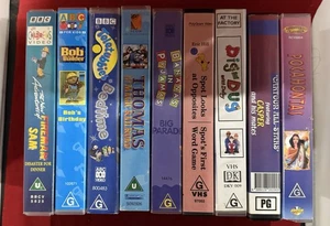 Mixed Bulk Lot VHS Retro Vintage Children Video Cassette Bulk Lot x 9 (Lot 2196) - Picture 1 of 5