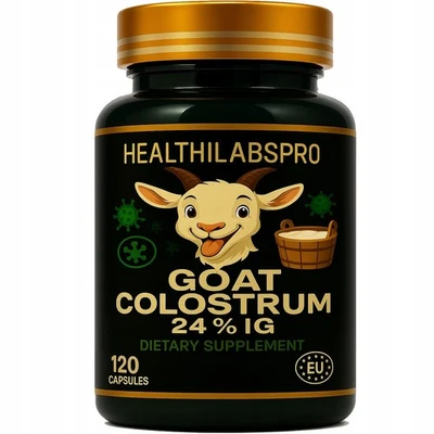 HEALTHLABSPRO Kolostrum von einer Ziege - 120 Kapseln – Colostrum zur Unterstützung des Immuns
