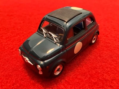 Rare Blue Universal Hobbies Fiat 500 1/43 Diecast Model Car Like Abarth. - Image 1 of 4