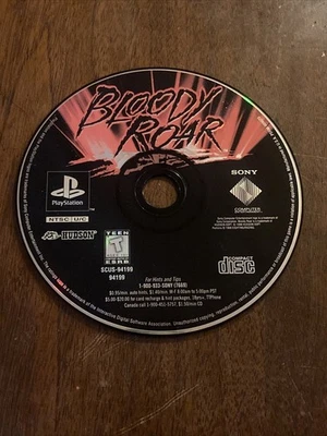 Bloody Roar (Sony PlayStation 1, 1998) Auténtico Probado Ps1 Funcionando Versión Estados Unidos Foto 1 de 3