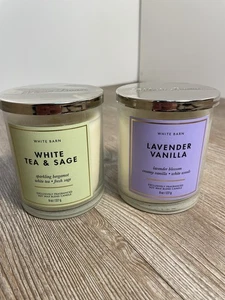 Bath & Body Works Lavendel Vanille & weißer Tee Salbei Eindocht Kerzen Gläser - Bild 1 von 4