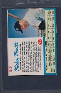 1962 Post Cereal #005 Mickey Mantle Yankees VG/EX *1384 - Bild 1 von 1