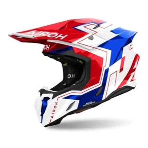 AIROH HELMET TWIST 3 DIZZY BLUE / RED ADULT SIZES MOTOCROSS ENDURO - Picture 1 of 3