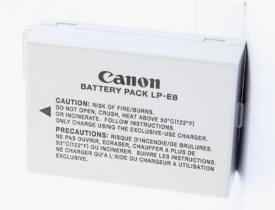 Genuine Canon LP-E8 Battery for Canon EOS 550D, 600D, 650D and 700D - Image 1 of 1