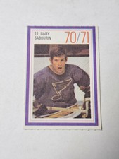 1970-71 ESSO POWER PLAYERS STAMPS #244 GARY SABOURIN ST. LOUIS BLUES