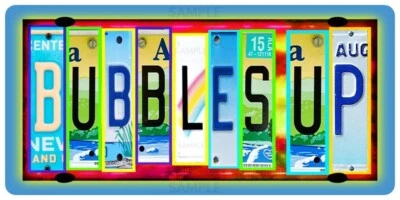 JIMMY BUFFETT BUBBLES UP 6"X12" METAL LICENSE PLATE MARGARITAVILLE TIKI BAR