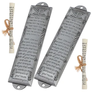 2 Pcs Cadeau Religieux Parchemin Sacré Porte Juive Mezouzah Décoration Maison - Zdjęcie 1 z 12