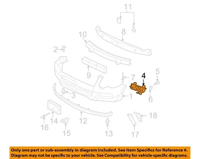 Componentes de parachoques Ford OEM 06-10 Explorer Sport Trac - Soporte de parachoques 6L2Z17E814AB Foto 1 de 2