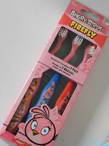 Kinderzahnbürste Mädchen 3er Pack Angry Bird Softbürste - Bild 1 von 5