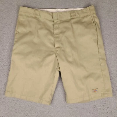 Pantalones Cortos Dickies Para Hombre Talla 42 Marrón Beige Ripstop Utilidad Trabajo Frente Plano Chino Foto 1 de 4