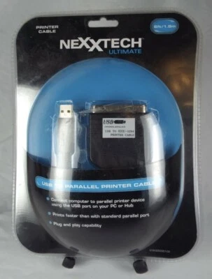 Nexxtech Ultimate Usb to Parallel Printer Cable G18-0000052-02  - Image 1 of 4