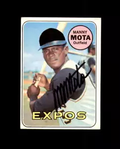 Manny Mota Signed Authentic 1969 Topps Montreal Expos Autograph - Picture 1 of 2
