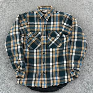 Vintage Five Brother Jacket Mens S Plaid Long Sleeve 80s Flannel Button Pockets - Picture 1 of 11