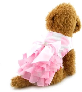 Lot Of  25 Party Skirts with Bow tie Princess Tutu Polka Dog/Cat Clothes pink - Picture 1 of 9