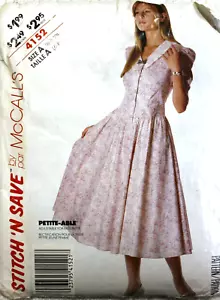 De colección. Vestido McCall's 4152 1989 patrón Stitch & Save talla 6/8/10 - Imagen 1 de 2