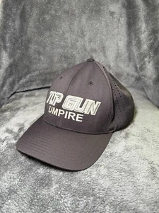 Top Gun Umpire Hat by Pacific Headwear – Size L-XL – Black FlexFit Cap - Picture 1 of 8
