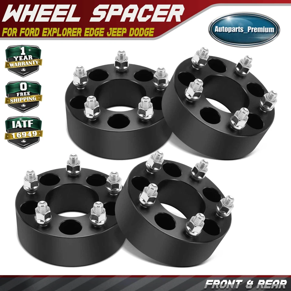 4Pcs 5x4.5 to 5x4.75 Wheel Adapter 1/2"-20 73.1mm 2" for Ford Explorer Edge Jeep - Image 1 of 4