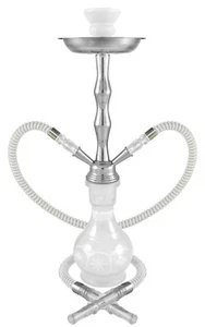 18" White 2 Hose Hookah Set - Phoenicia by Premium Hookah Shisha - Picture 1 of 4