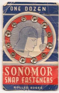 One Dozen Vintage Snap Fasteners by Sonomor w/Rolled Edges - Picture 1 of 1
