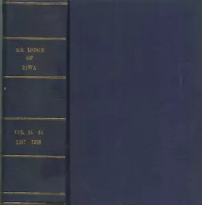 PROCEEDINGS OF THE GRAND LODGE OF IOWA 1937-1938 MASONIC MASONRY, VOLUMES 45-46 - Picture 1 of 1