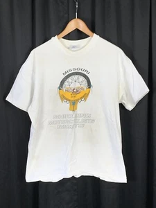 Maglietta Motociclismo Protesta 1981 Vintage Harley Davidson Missouri Singola - Foto 1 di 6