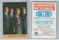 1968 Panini, Cantanti Music Artists Card, #120 Quartetto Cetra, ZQL