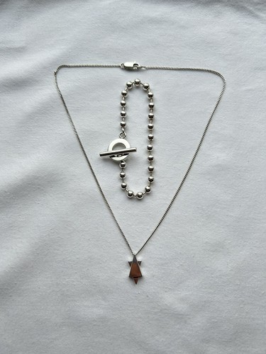 Rara Collana Argento Gucci Stella di David Vintage e Bracciale Boglia Argento Gucci