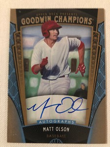2015 Upper Deck Matt Olson Autograph Goodwin Champions Atlanta Braves Auto