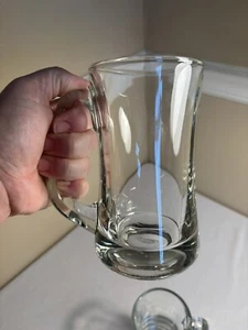 Large Beer Stein Clear Glass Mug 16oz Vintage Libbey HEAVY & Sturdy! - Picture 1 of 4